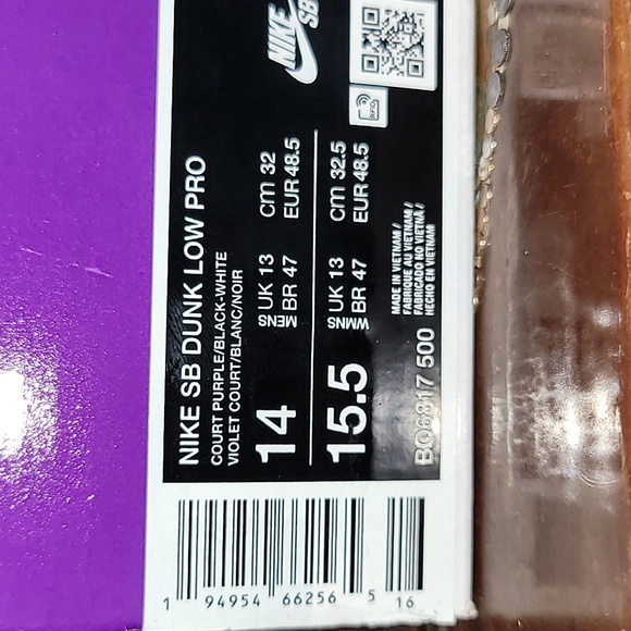 Nike SB Dunk low Pro. Court Purple and black.  Men's size 14 - Picture 3 of 16